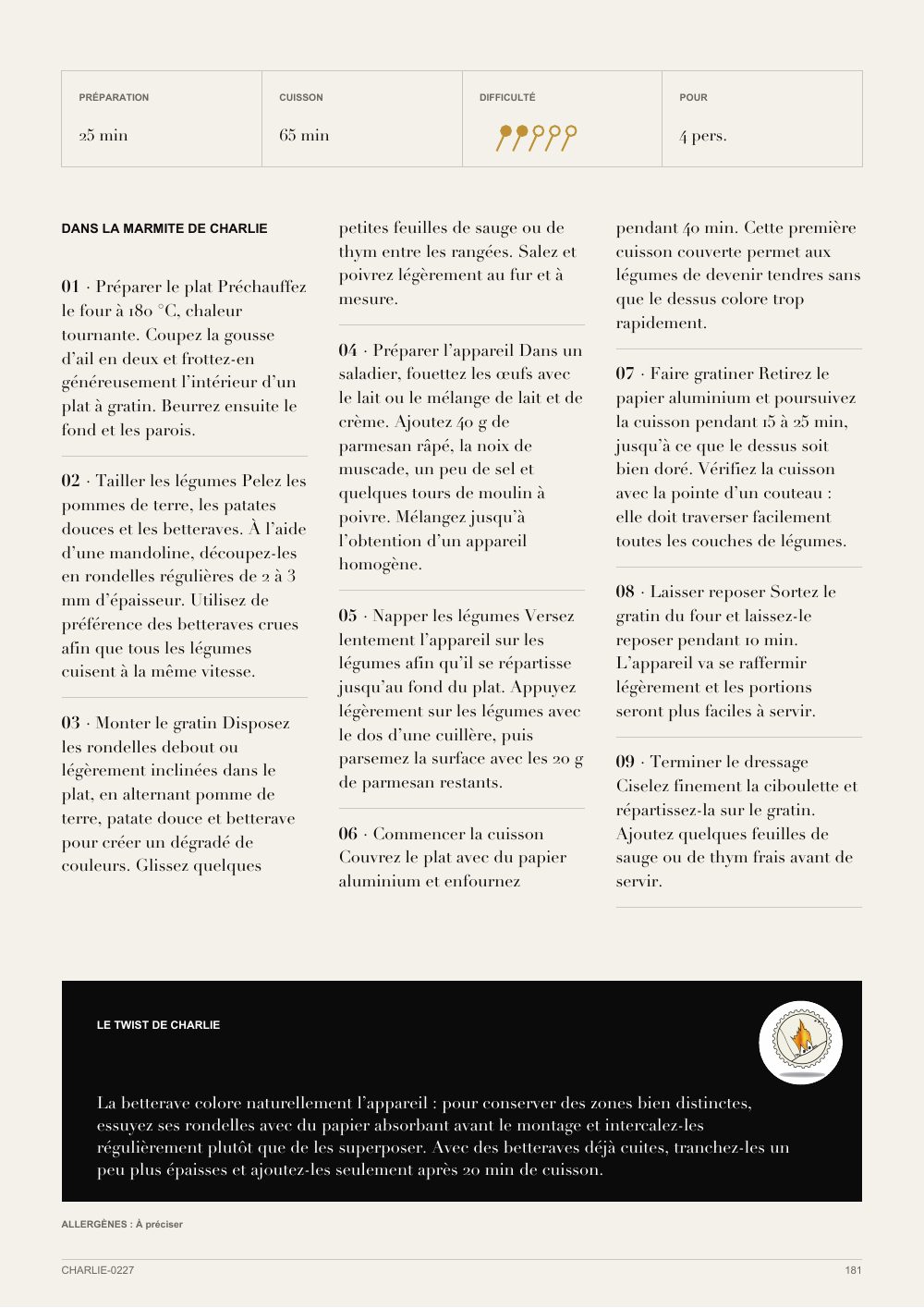 Aperçu d’une recette illustrée du Grimoire